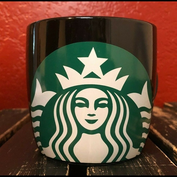 Starbucks Mug Cup Coffee Tea Black Large 14oz Clean Collectible Advertising Logo - Picture 2 of 10